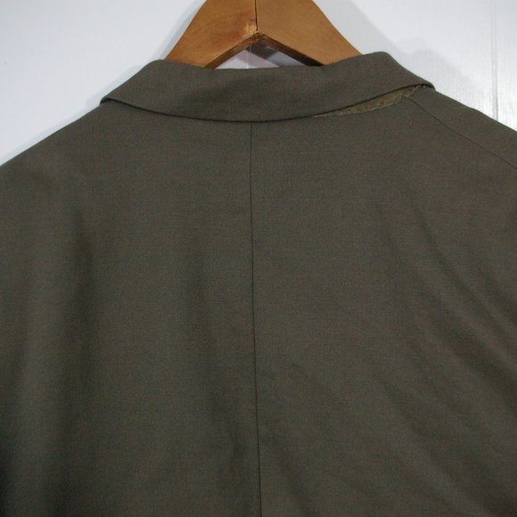 COPY - Vintage Gabardine Wool Blazer Jacket Mens 40S Two Button Green Gray Suit - Picture 7 of 11